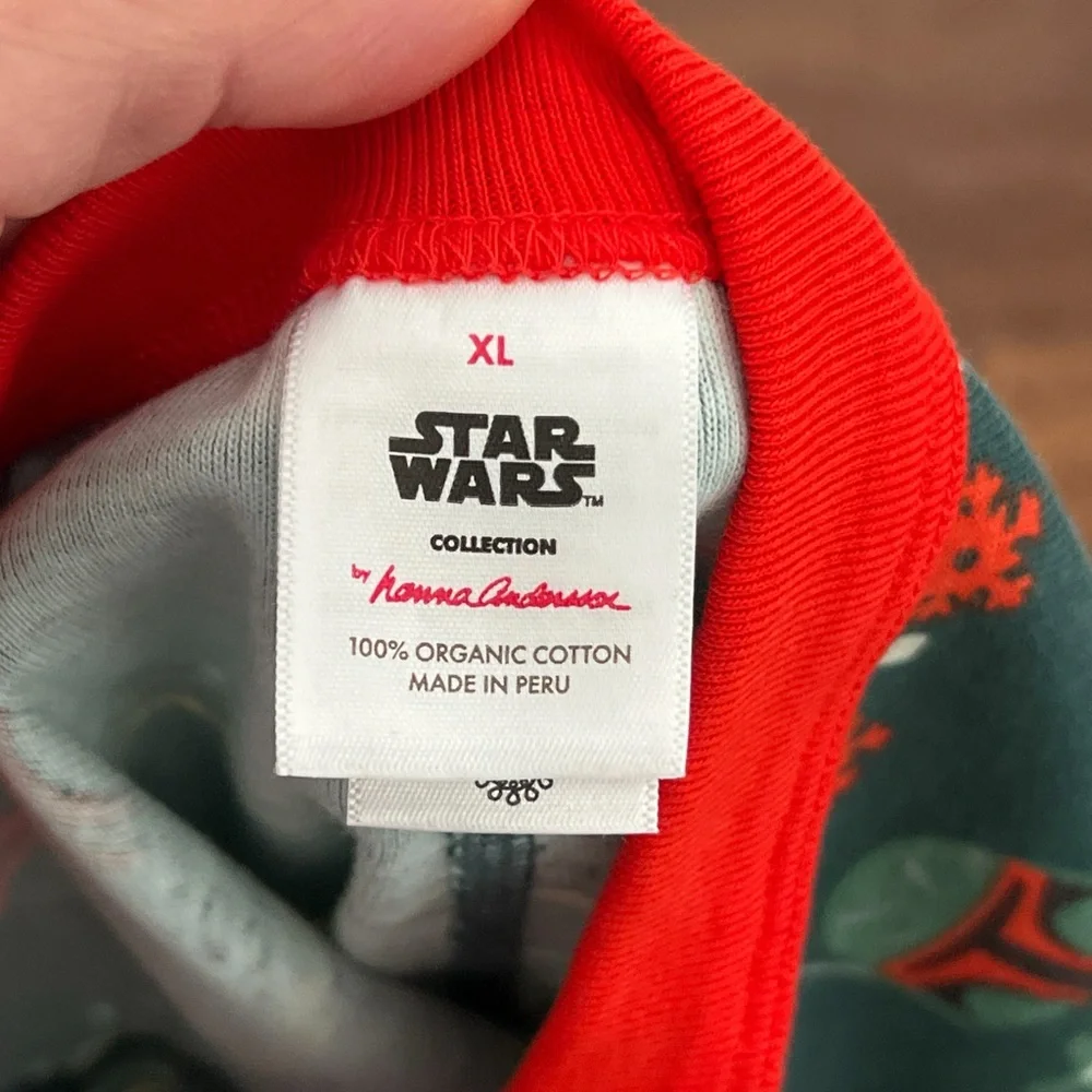 Hanna Andersson Pet Dog Star Wars Baby Yoda Holiday Christmas Pajamas XL Green